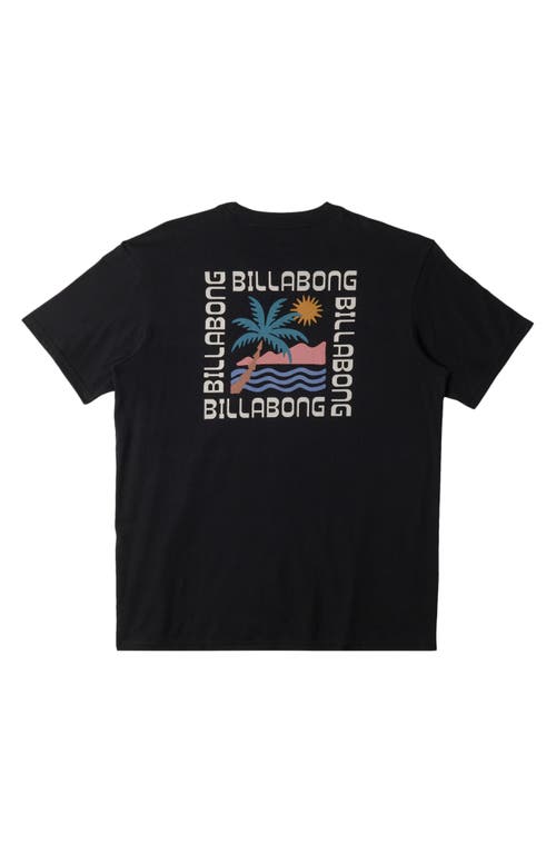 Shop Billabong Kids' Troppo Pocket Graphic T-shirt In Black