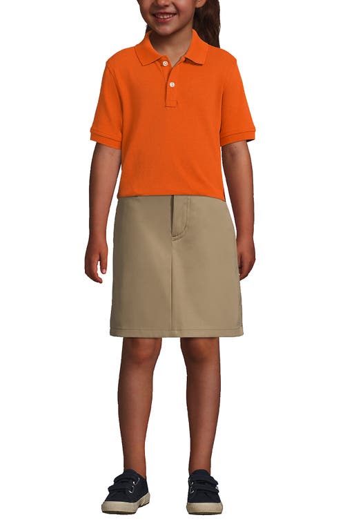 Shop Lands' End School Uniform Kids Short Sleeve Mesh Polo Shirt In Orange Spice