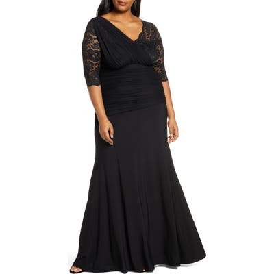 Plus Size Kiyonna Soiree Evening Gown, Black