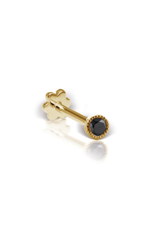 Maria Tash Single Black Diamond Stud Earring in Yellow at Nordstrom, Size 2 Mm