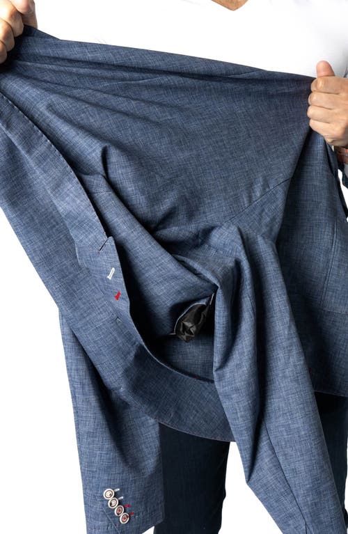 Shop Maceoo Descartes Unconstructed Slate Blue Blazer