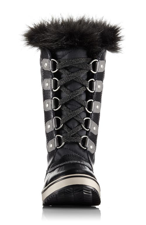 Shop Sorel Kids' Tofino Ii Faux Fur Lined Waterproof Boot In Black/quarry