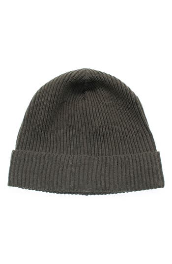 Portolano Merino Wool Rib Cuff Beanie In Saturn Brown