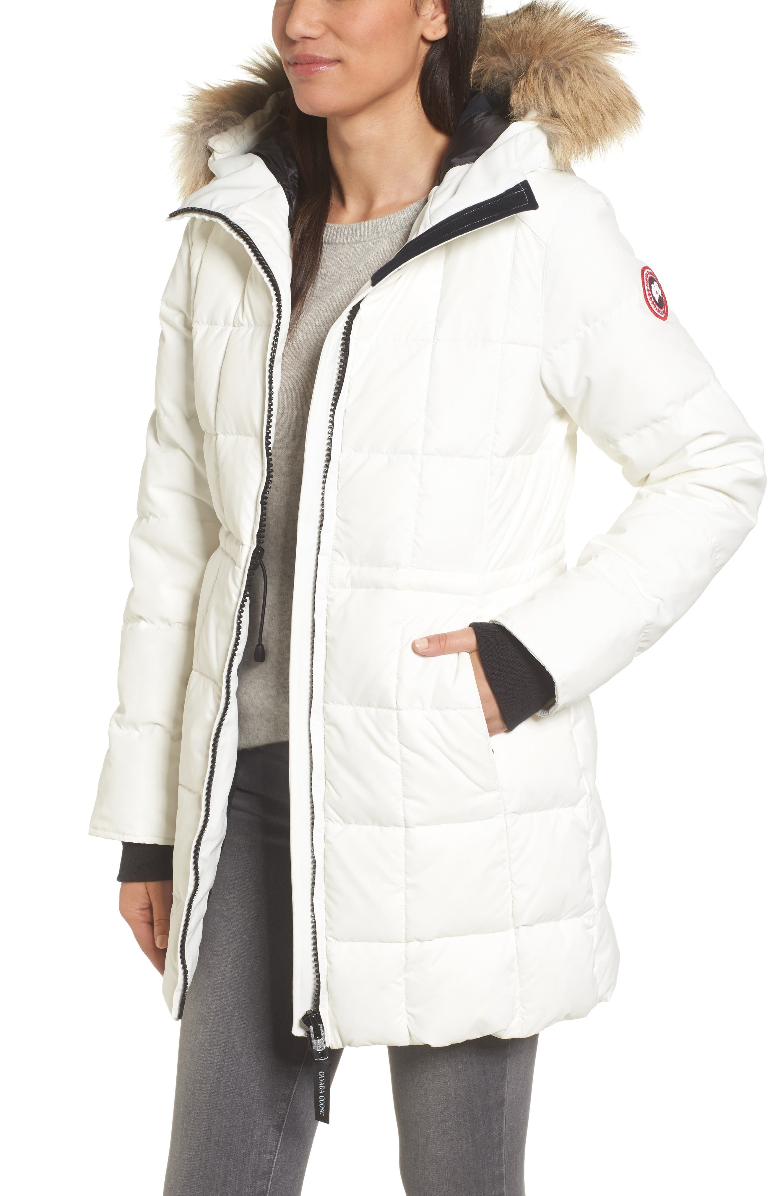Canada Goose Beechwood Down Parka With Genuine Coyote Fur Trim, (0) - White