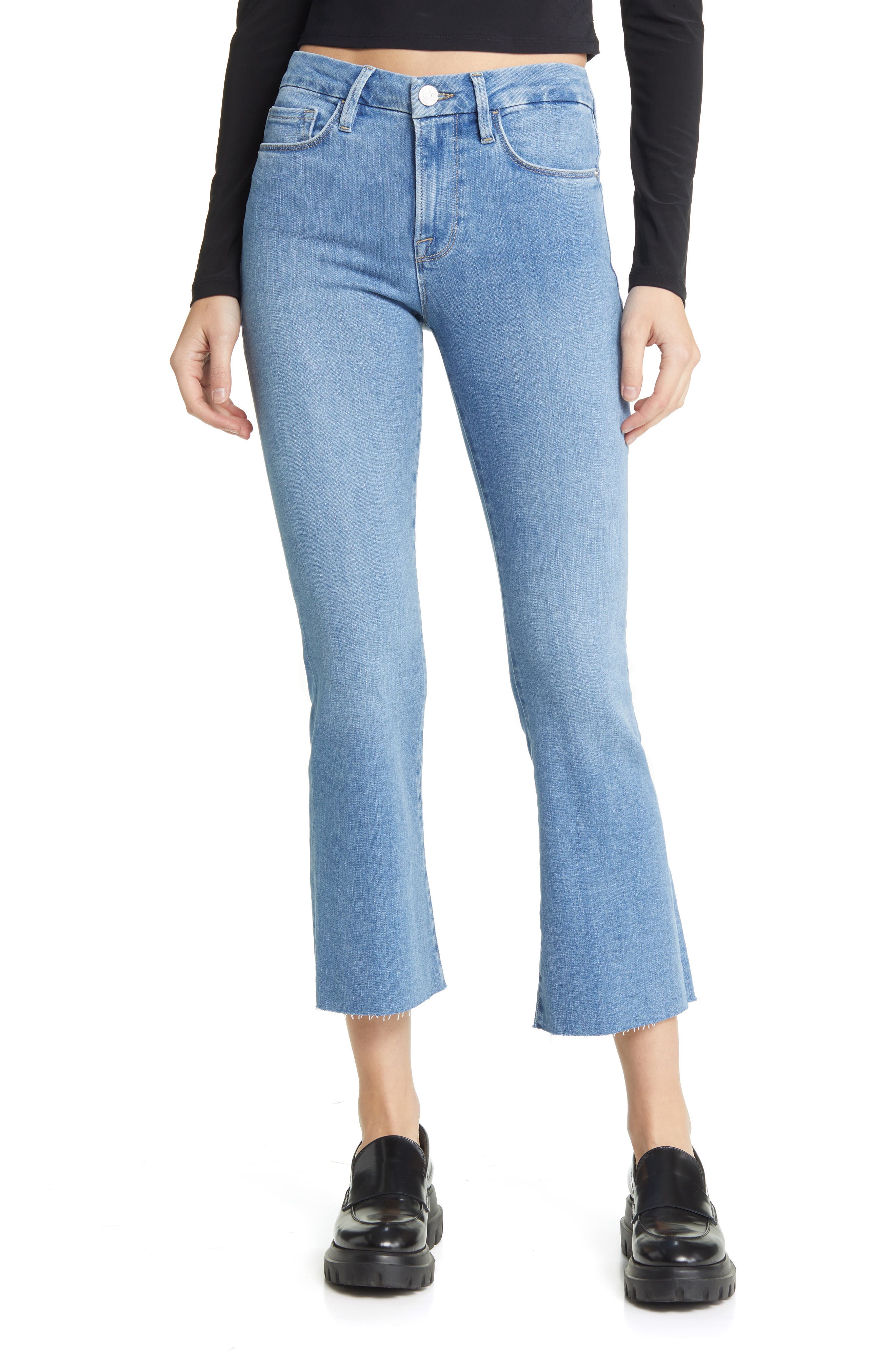 Frame Le Crop Mini Bootcut Jeans In Jonah | ModeSens