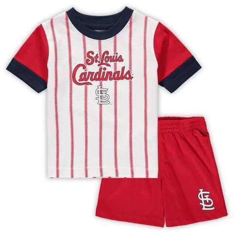 Newborn & Infant Red St. Louis Cardinals Stripe Power Hitter Romper