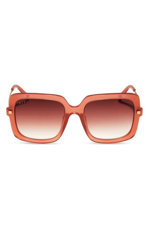 Diff Sandra 54mm Gradient Square Sunglasses In Pink