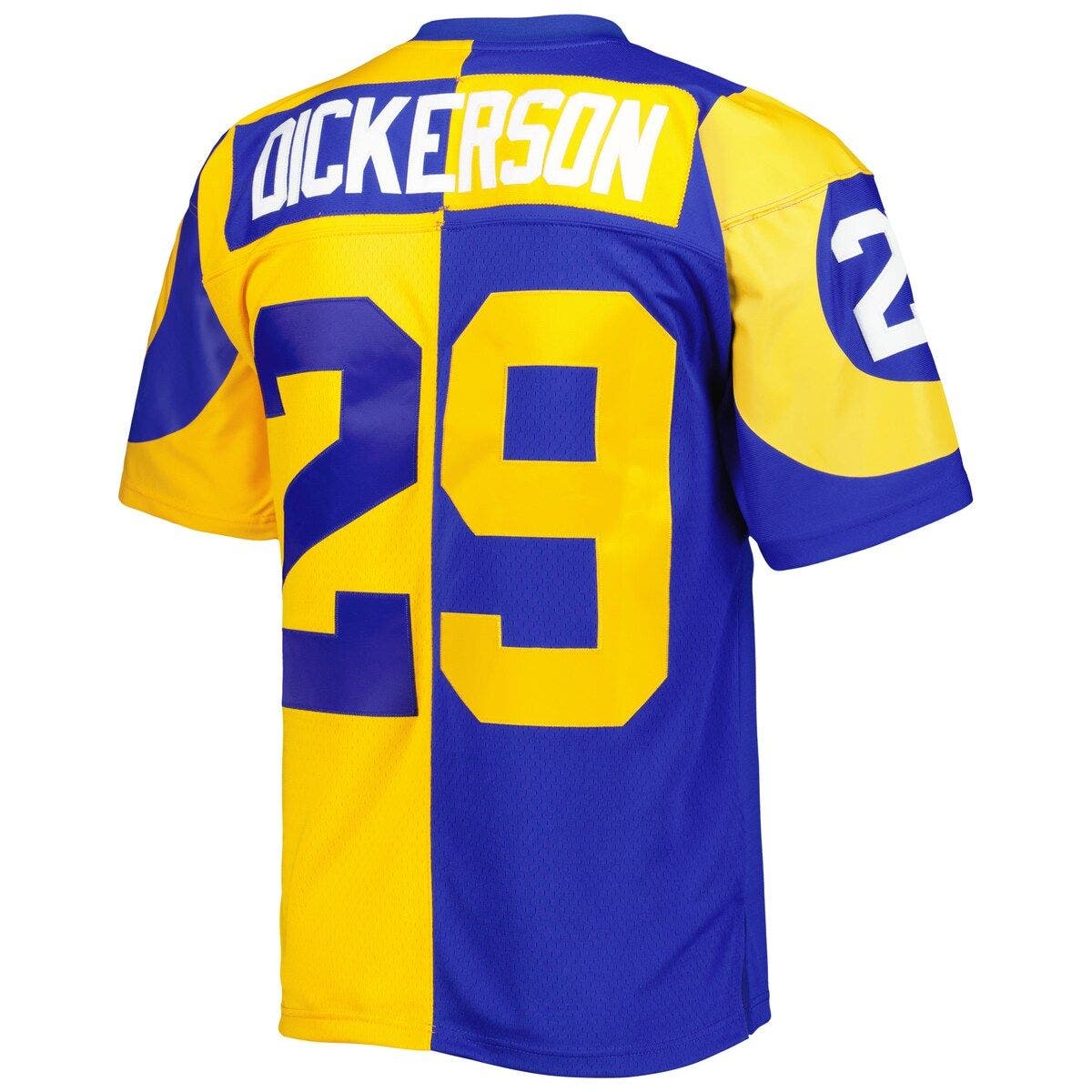 Men's Mitchell & Ness Eric Dickerson Royal Los Angeles Rams Mesh Retired  Player Name & Number Crew Neck Top