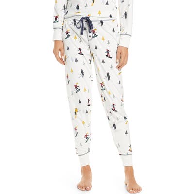 Pj Salvage Apres Ski Velour Pajama Pants, Ivory