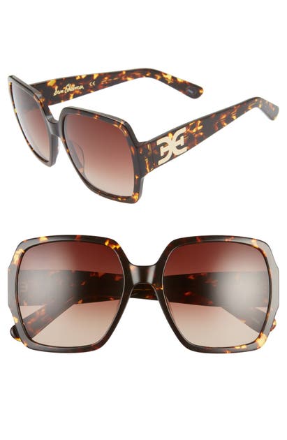 SAM EDELMAN 65MM GRADIENT OVERSIZE SQUARE SUNGLASSES,SE169