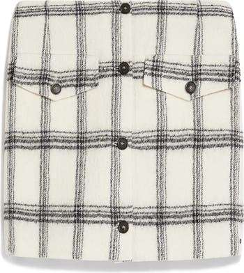 Plaid wool skirt clearance nordstrom