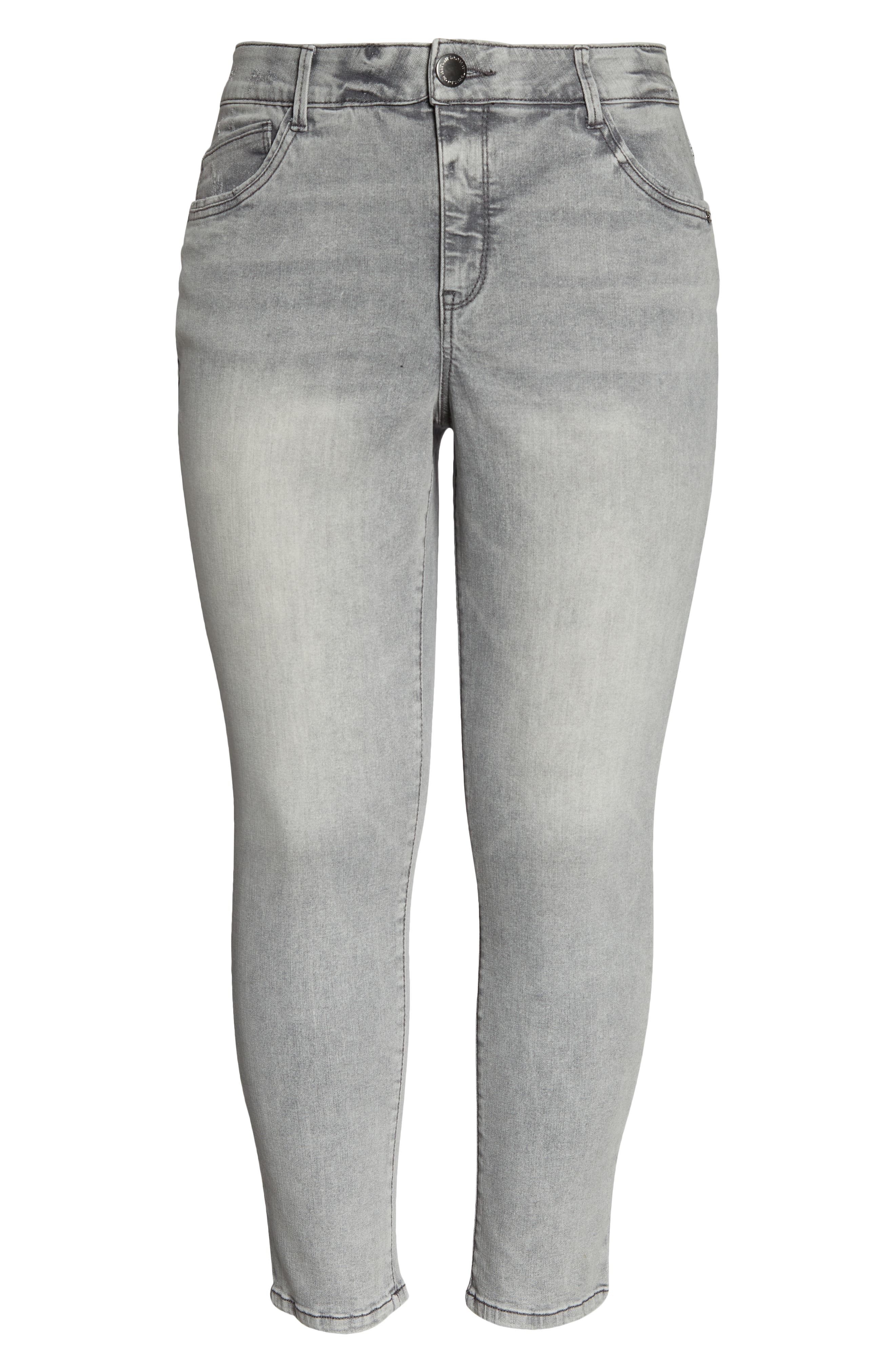 plus size gray denim jeans