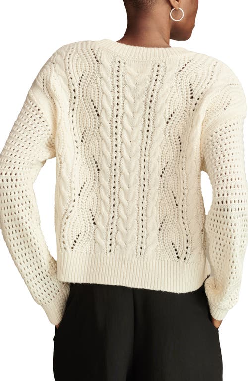 Shop Lucky Brand Romantic Mixed Stitch Sweater In Tofu