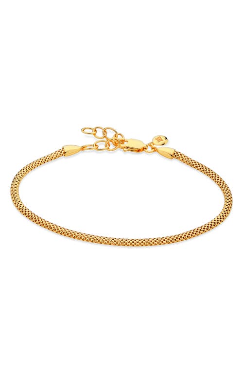 Monica Vinader Heirloom Woven Fine Chain Bracelet in Yellow Gold