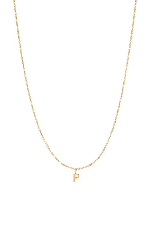 BYCHARI Initial Pendant Necklace in Gold-Filled-P