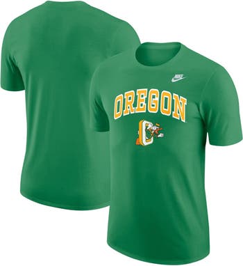 Men's Nike Heather Black Oregon Ducks Vintage Logo Tri-Blend T-Shirt