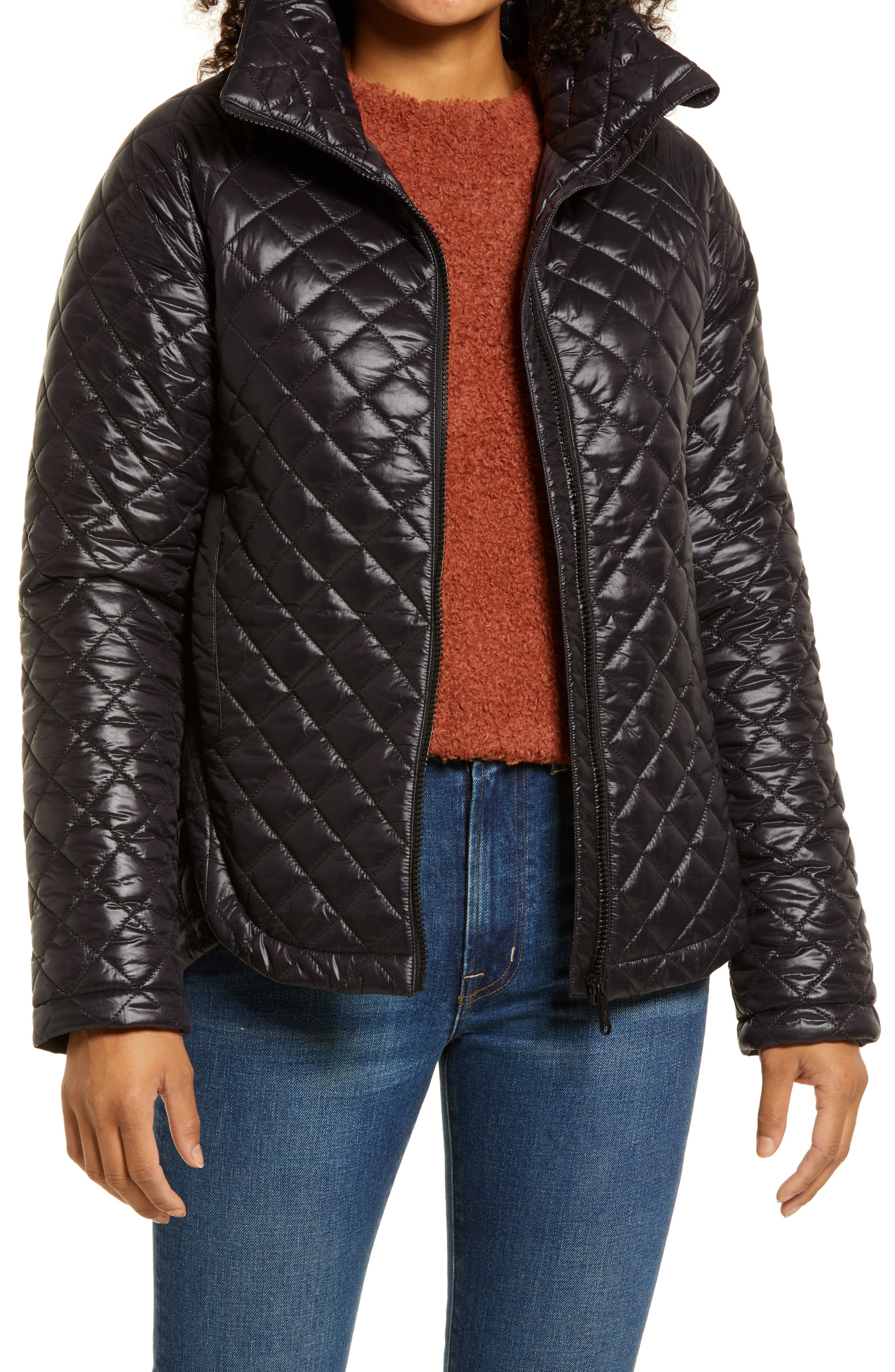 sam edelman quilted hooded jacket