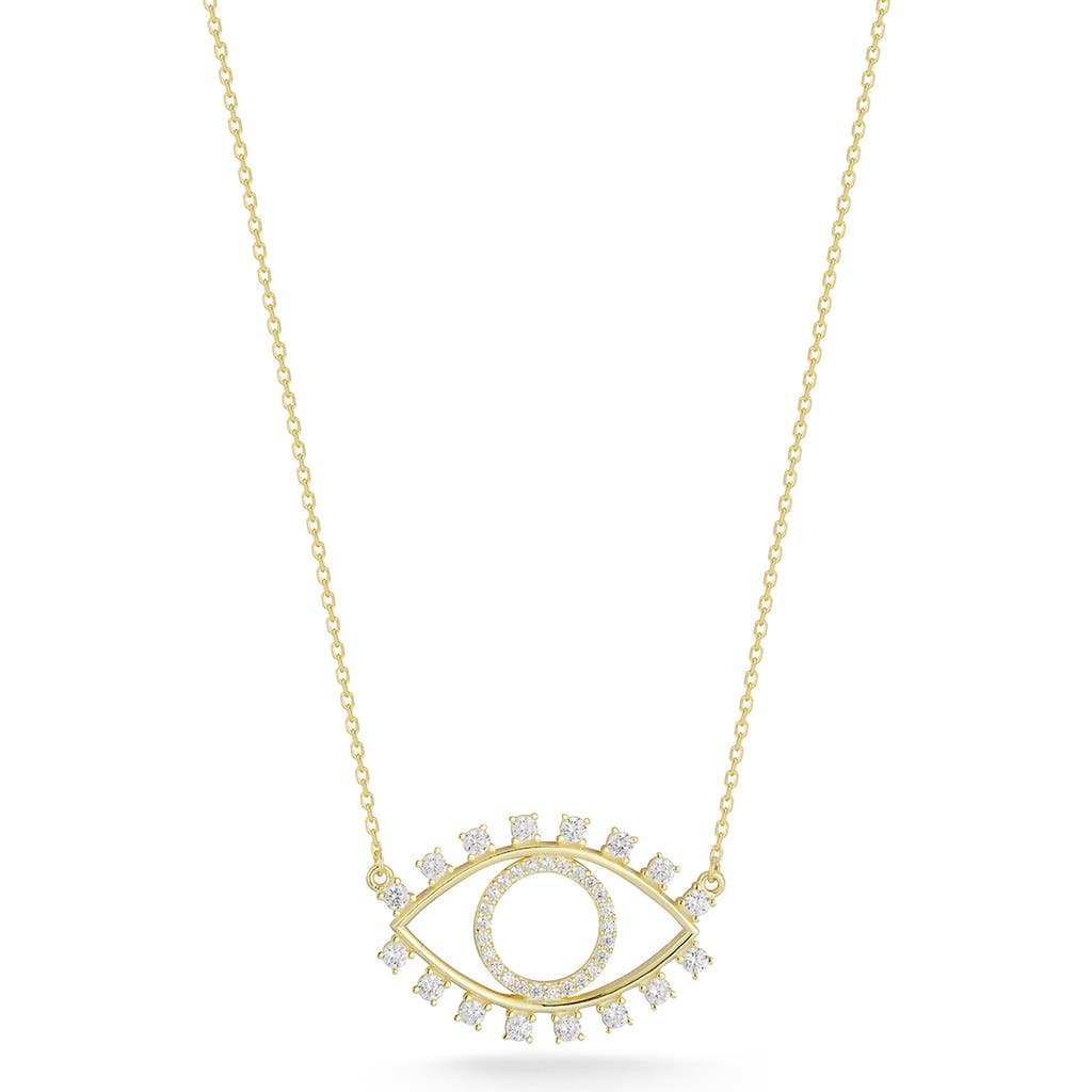 Sphera Milano Evil Eye Pendant Necklace In Gold