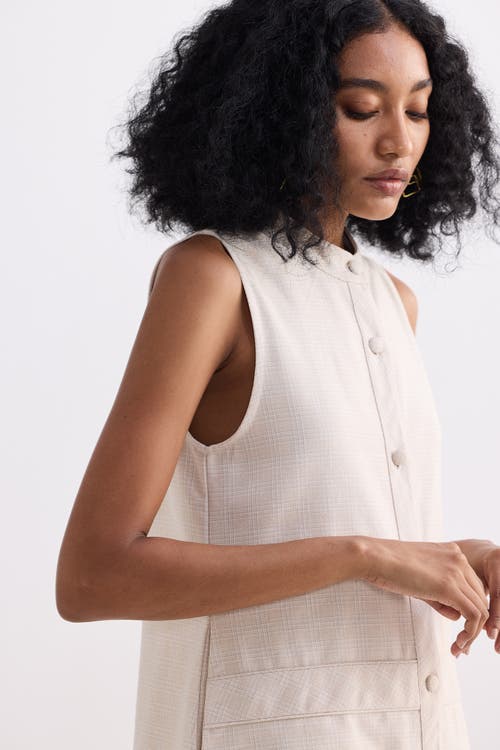 Reistor The Cotton Tweed Shift Dress In Chestnut Twist