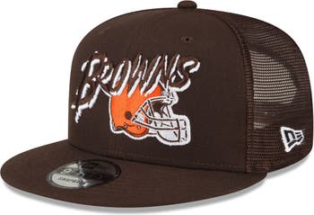 New Era Men's New Era Brown Cleveland Browns Graffiti Script 9FIFTY  Snapback Hat