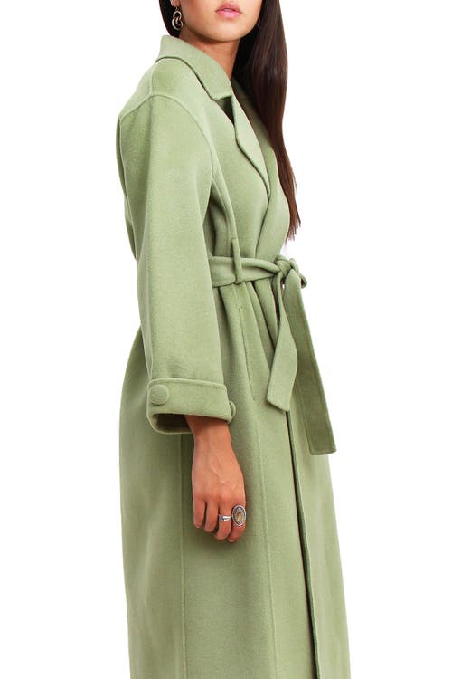 Shop Belle & Bloom Stay Wild Wool Coat In Green