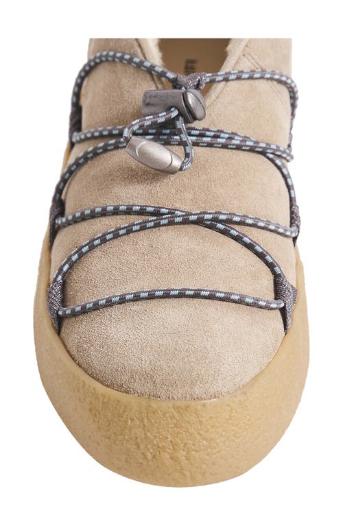 Free People Snowdrop Faux Shearling Bootie In Dust Bunny Suede