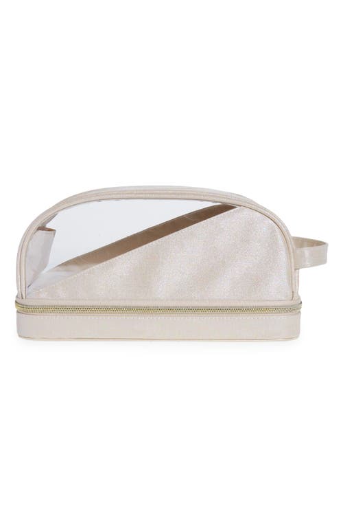 Nordstrom Metallic Zip Jewelry Box in Natural Shimmer at Nordstrom