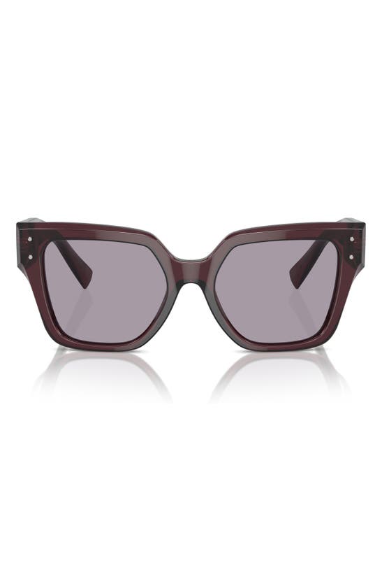 Shop Dolce & Gabbana Dolce&gabbana 52mm Square Sunglasses In Transparent Violet