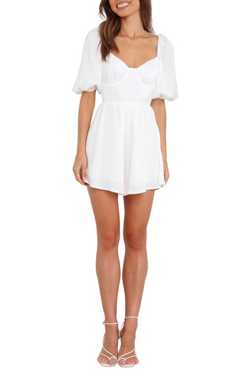 Petal & Pup Billie Back Cutout Romper White at Nordstrom,