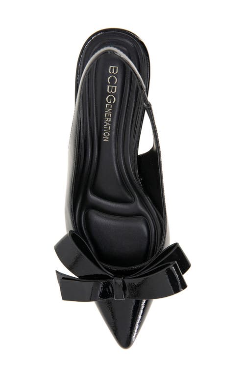 Bcbgeneration Kasiva Singback Kitten Heel Pump In Black Patent