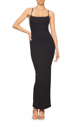 SKIMS Kim Kardashian Wine Red Soft Knit Lounge Long Sleeve Bodycon Dress M  8/10