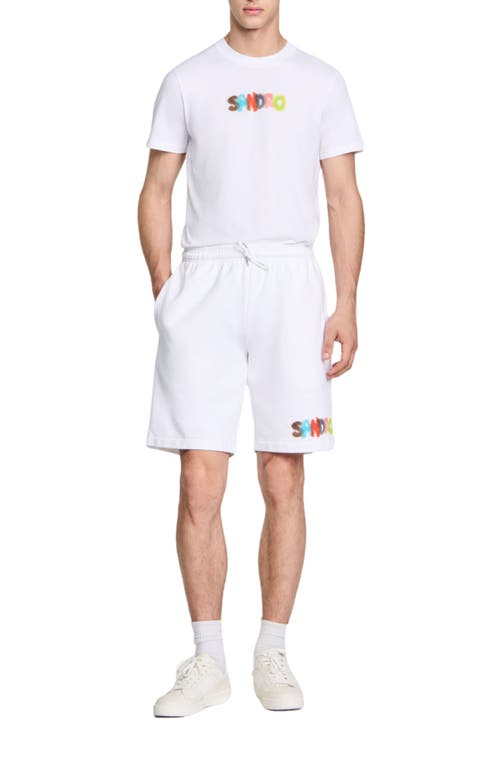 Shop Sandro Wild Animals Shorts In White