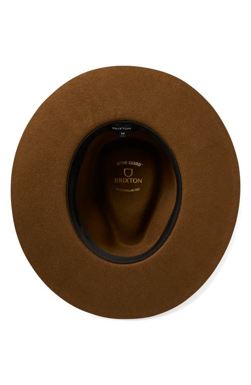 Shop Brixton Hawkins Wool Cowboy Hat In Coffee