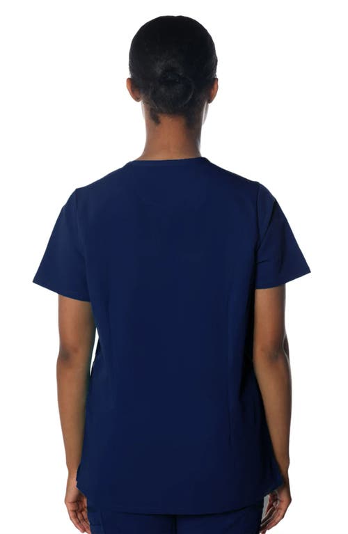 Shop Members Only Palermo 4-pocket Scrub Top In Navy