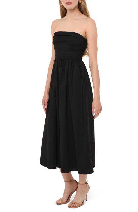 Wayf Convertible Strapless Dress In Black
