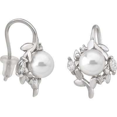 Majorica Simulated Pearl & Cubic Zirconia Earrings
