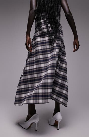 Grey plaid skirt outlet topshop