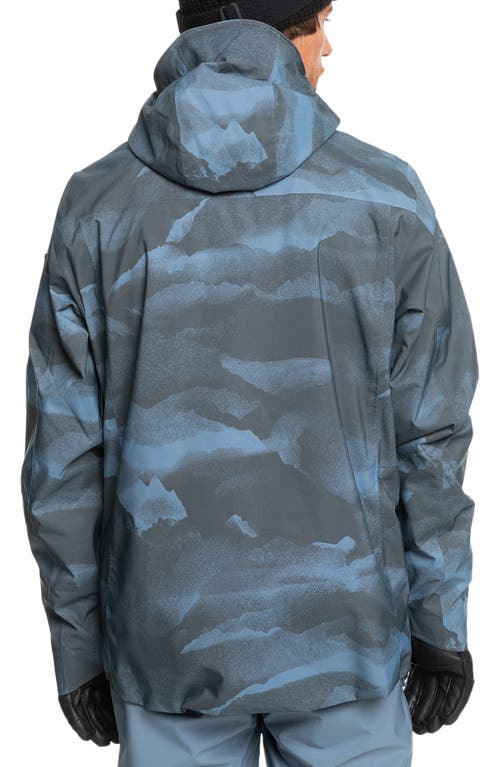 Shop Quiksilver Quest Waterproof Hooded Snow Jacket In Mountain Spray Flint Stone