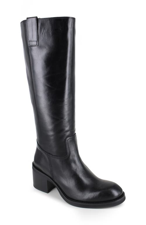 Isle Knee High Boot in Black Leather