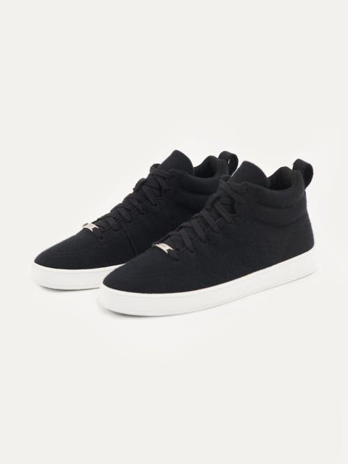 Gobi Mongolian Cashmere Cashmere High-top Sneakers In Black