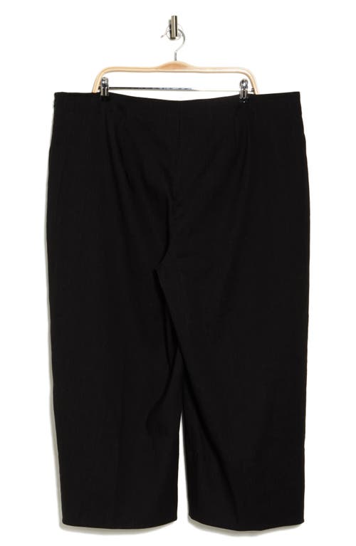 Vince Crop Wide Leg Linen-blend Pant In Black