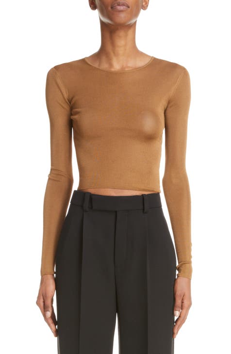 top, brown, saint laurent, crop tops, bralette, bag, t-shirt, bandeau, louis  vuitton - Wheretoget