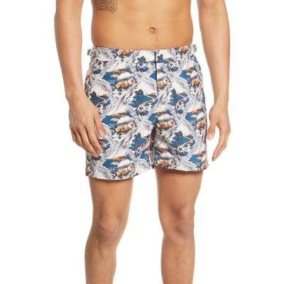 Orlebar Brown Bulldog Summer Scenes Swim Trunks, Blue