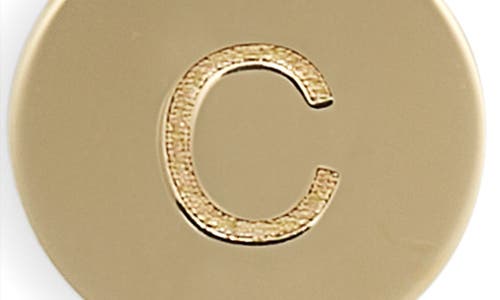 Meshmerise Initial Disc Charm Bracelet In Yellow-c