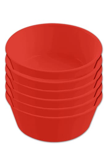 Tarhong Kids' 6-pack Round Bowls In Red