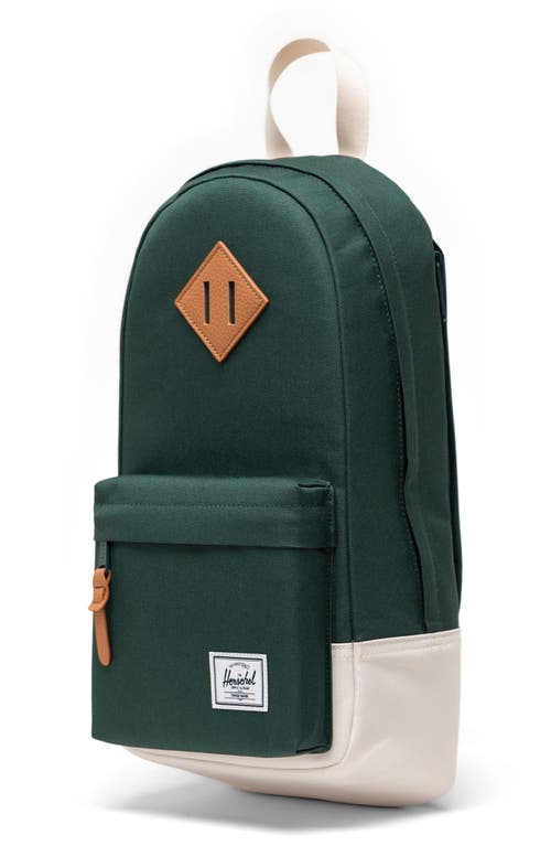 Shop Herschel Supply Co . Heritage Canvas Shoulder Bag In Trekking Green/whitecap Gray