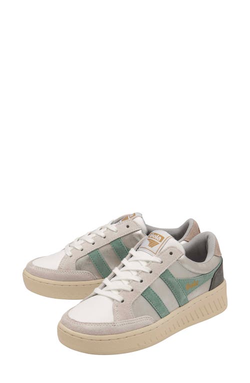 Shop Gola Super Slam Blaze Sneaker In Silver/green Mist/grey