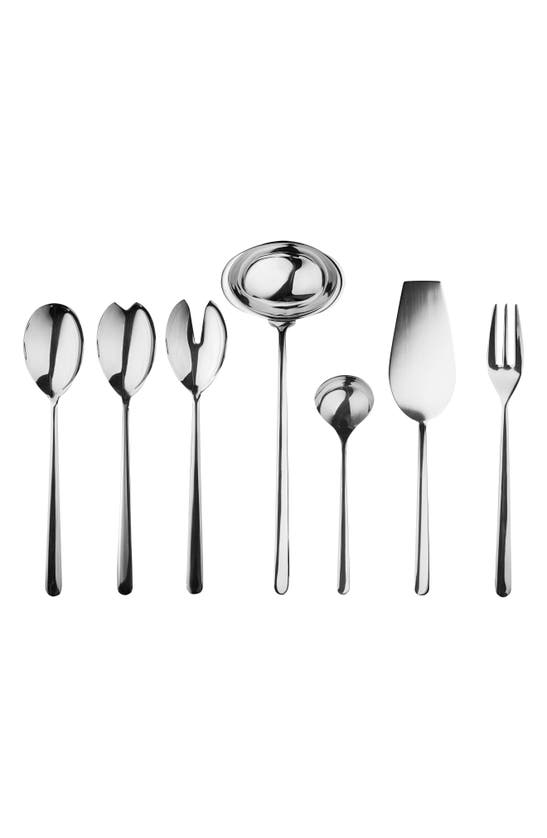Mepra Linea Ice 7-piece Serving Set In Stainless Steel