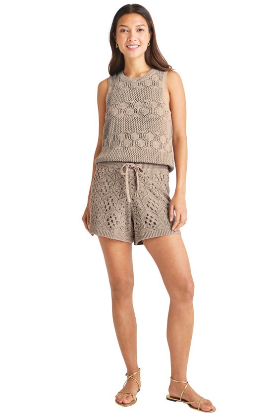 Shop Splendid Celine Open Stitch Sleeveless Sweater In Rattan