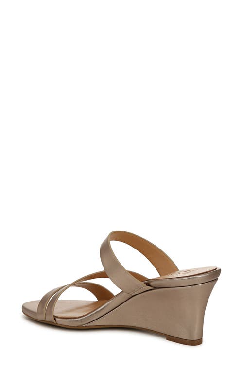 Naturalizer Breona Slide Sandal In Warm Silver Faux Leather